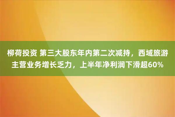 柳荷投资 第三大股东年内第二次减持,西域旅游主营业务增长乏力,上半年净利润下滑超60%