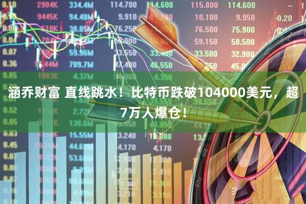 涵乔财富 直线跳水！比特币跌破104000美元，超7万人爆仓！